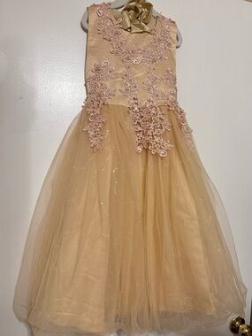 Gold formal dance dress